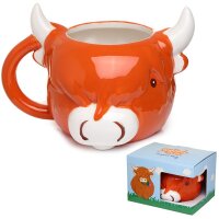Highland Coo cow-shaped mug made of dolomite ceramic 560ml