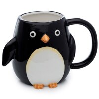 Huddle Pinguin geformter Henkel Tasse aus Dolomit-Keramik...