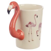 Flamingo geformter Henkel Tasse aus Dolomit-Keramik