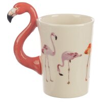 Flamingo geformter Henkel Tasse aus Dolomit-Keramik