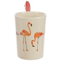Flamingo geformter Henkel Tasse aus Dolomit-Keramik