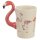 Flamingo geformter Henkel Tasse aus Dolomit-Keramik