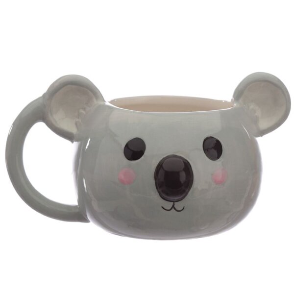 Adoramals Koala bear head shaped cup made of dolomite ceramic.