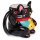 Black Maneki Neko lucky cat shaped cup made of dolomite ceramic.
