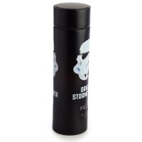 The Original Stormtrooper wiederverwendbare Thermo Isolier- Edestahl Trinkflasche mit Digital Thermometer 450ml