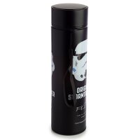 The Original Stormtrooper wiederverwendbare Thermo Isolier- Edestahl Trinkflasche mit Digital Thermometer 450ml