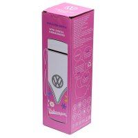 Volkswagen Bulli VW Bus T1 Summer Love wiederverwendbare Thermo Isolier- Edestahl Trinkflasche mit Digital Thermometer 450ml