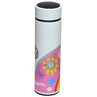Volkswagen Bulli VW Bus T1 Summer Love wiederverwendbare Thermo Isolier- Edestahl Trinkflasche mit Digital Thermometer 450ml