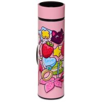 Sweet Teen Einhorn wiederverwendbare Thermo Isolier- Edestahl Trinkflasche mit Digital Thermometer 450ml