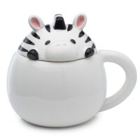 Adoramals Zebra piepsender Tier-Deckel Tasse aus...