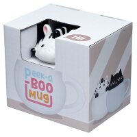 Adoramals Zebra piepsender Tier-Deckel Tasse aus Dolomit-Keramik