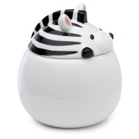 Adoramals Zebra piepsender Tier-Deckel Tasse aus Dolomit-Keramik