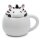 Adoramals Zebra piepsender Tier-Deckel Tasse aus Dolomit-Keramik