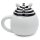 Adoramals Zebra piepsender Tier-Deckel Tasse aus Dolomit-Keramik