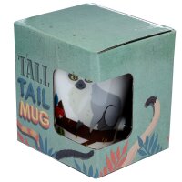 Lemur Spirit of the Night tail-shaped handle porcelain cup