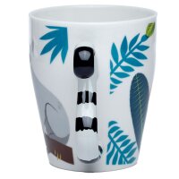 Lemur Spirit of the Night tail-shaped handle porcelain cup