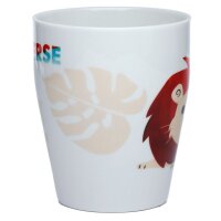 Lion Zooniverse tail-shaped handle porcelain cup