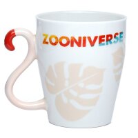 Lion Zooniverse tail-shaped handle porcelain cup