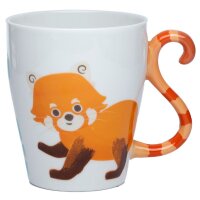 Roter Panda Zooniverse Schwanz geformter Henkel Tasse aus...