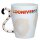 Cheetah Zooniverse tail-shaped handle cup made of porcelain.