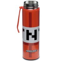 Minecraft TNT wiederverwendbare Thermo Isolier- Edestahl Trinkflasche mit Digital Thermometer 450ml