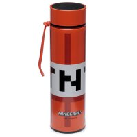 Minecraft TNT wiederverwendbare Thermo Isolier- Edestahl Trinkflasche mit Digital Thermometer 450ml