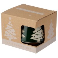 Christmas tree, stoneware mug - green 400ml