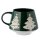 Christmas tree, stoneware mug - green 400ml