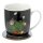 Kim Haskins Christmas Tree Cat Mug & Coaster Set made of Porcelain 300ml