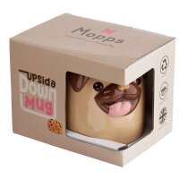 Mopps the Pug Dog Upside-Down Mug made of Dolomite Ceramic 590ml