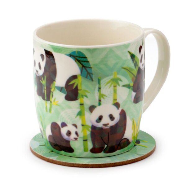 Panda Kingdom Panda Mug & Coaster Set 300ml