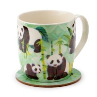 Panda Kingdom Panda Tasse & Untersetzer Set 300ml
