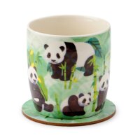 Panda Kingdom Panda Tasse & Untersetzer Set 300ml