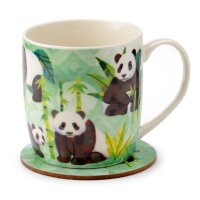 Panda Kingdom Panda Mug & Coaster Set 300ml