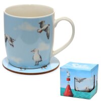 Möwe & Boje Tasse & Untersetzer Set 300ml