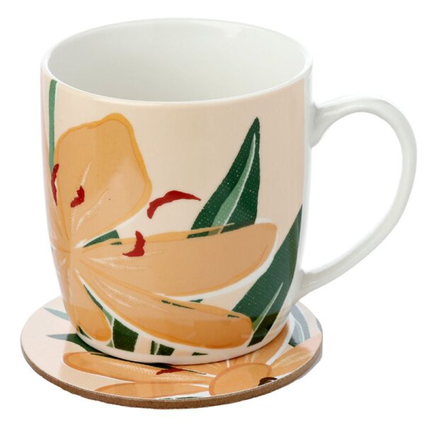 Florens Hesperantha Tasse & Untersetzer Set 300ml