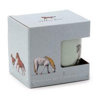 Willow Farm Pferde Tasse & Untersetzer Set