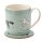 Willow Farm Pferde Tasse & Untersetzer Set