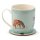 Willow Farm Pferde Tasse & Untersetzer Set