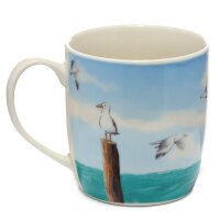 Seagull and buoy porcelain mug 300ml