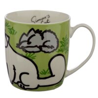 Simons Cat Katze grüne Tasse aus Porzellan 300ml