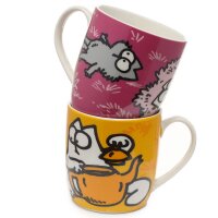 Simons Cat Katze 2-er Set Tassen aus Porzellan 2x 300ml
