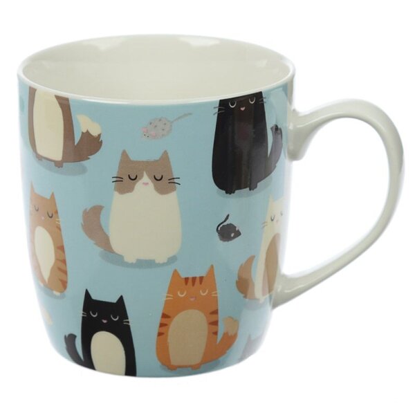 Feline Fine Spruch Katze Porzellan Tasse 300ml