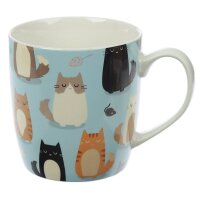 Feline Fine Spruch Katze Porzellan Tasse 300ml