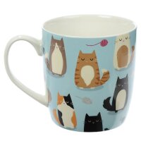 Feline Fine Spruch Katze Porzellan Tasse 300ml