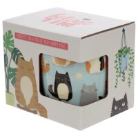Feline Fine Spruch Katze Porzellan Tasse 300ml