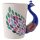 Peacock-shaped handle cup made of ceramic, 300ml