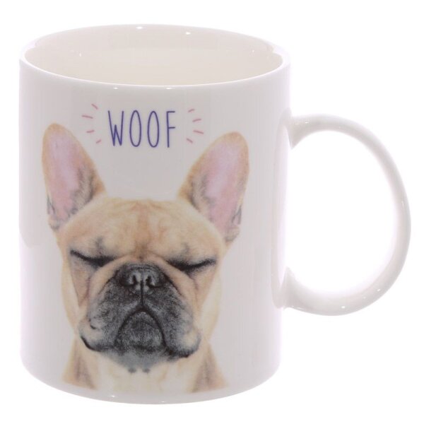 WOOF French Bulldog Porcelain Mug 300ml