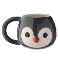 Adoramals Keramik Pinguin Kopf Tasse