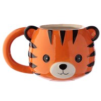 Adoramals Keramik Tiger Kopf Tasse